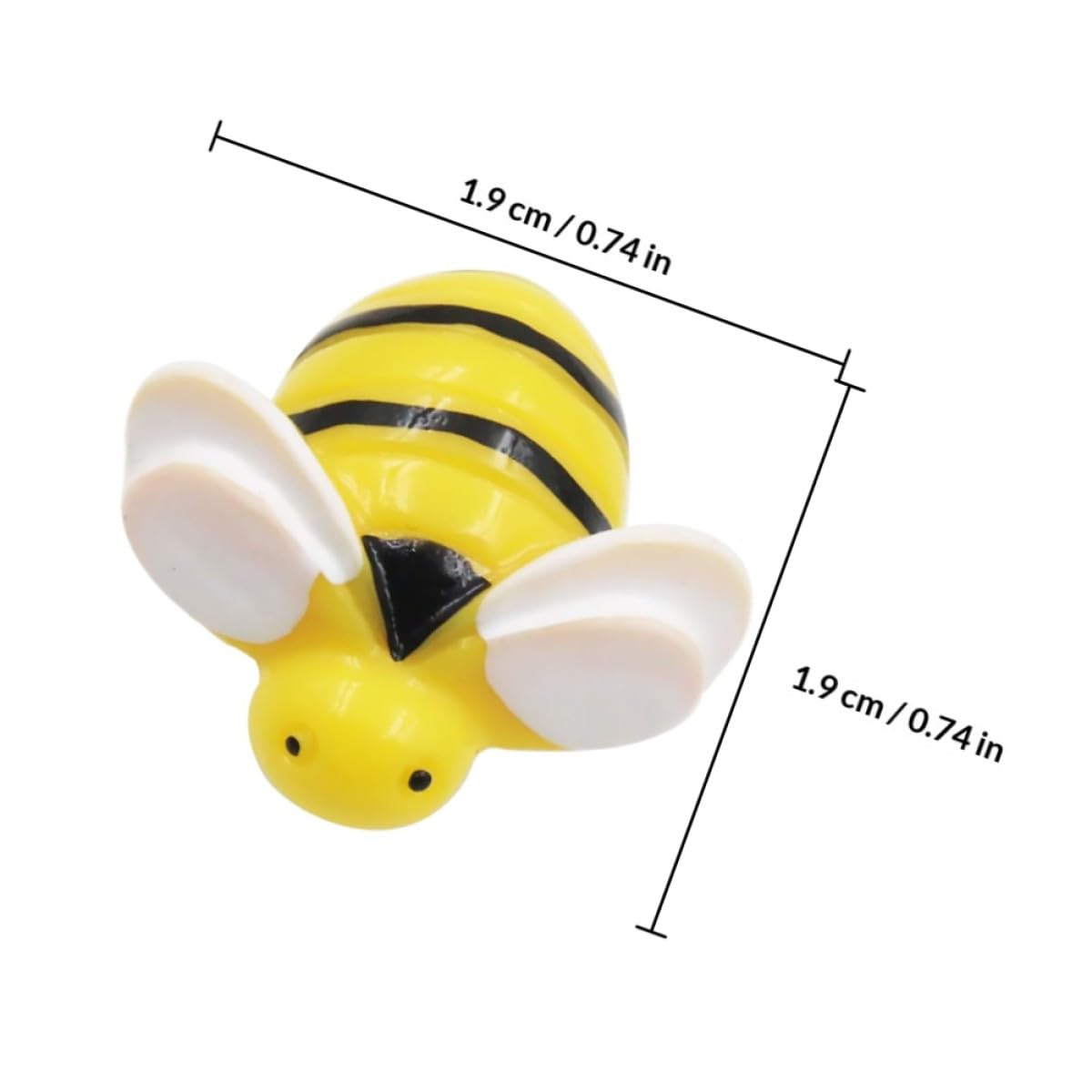 BETOOKY Chinchetas Caja de 60 Unidades Forma de Abeja Amarilla Pequeñas de Resina Creativas y Fáciles de Remover para Decoracion Colegio y Hogar