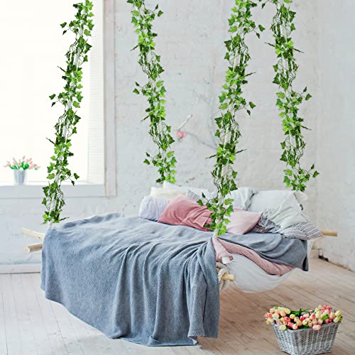 Miracliy 14 Pack 98 Ft Fake Ivy Leaves Artificial Ivy Vine Hanging Garland Ivy For Wedding Decoration Party Garden Wall Décor (Greenery) #TOP5