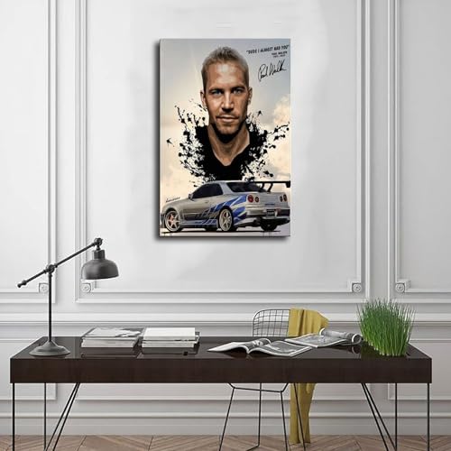 Toile Paul Walker encadrée impression haute définition décoration murale