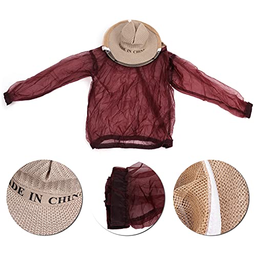 Jaqueta de Apicultura, Chapéu de Linho, Roupas de Apicultura, Suprimentos de Gaze Vermelha, Acessóri