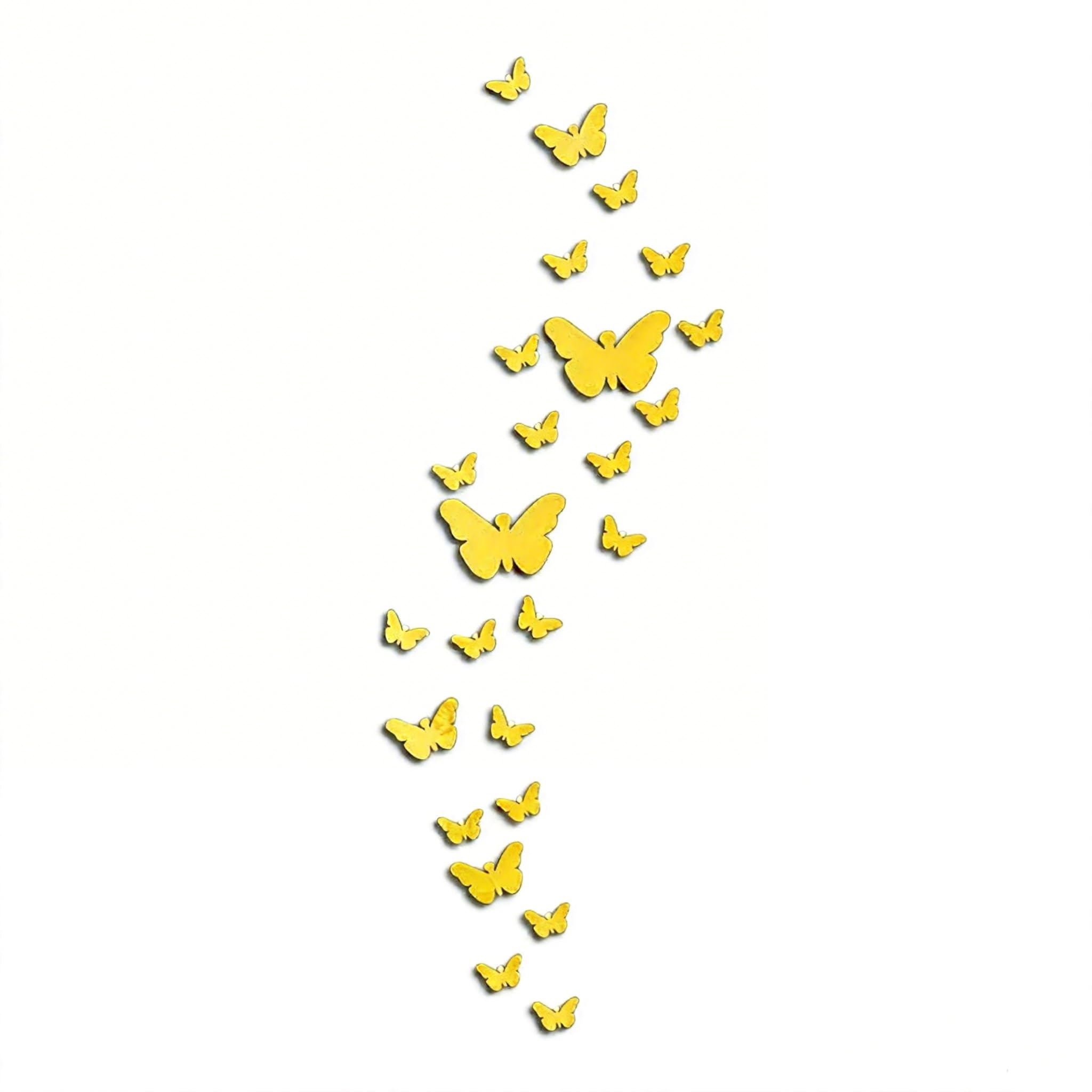 30PCS Acrylic Butterfly Wall Stickers - Mirror Finish Removable Decals for Home Decor & Party Decoration