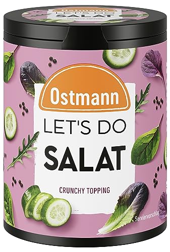 Ostmann Gewürze - Let's Do Salat | Gewürzzubereitung für bunte Salate, Bowls oder Nudelsalat | Crunchy Topping mit Sesam und Haselnüssen | 55 g in recyclebarer Metalldose