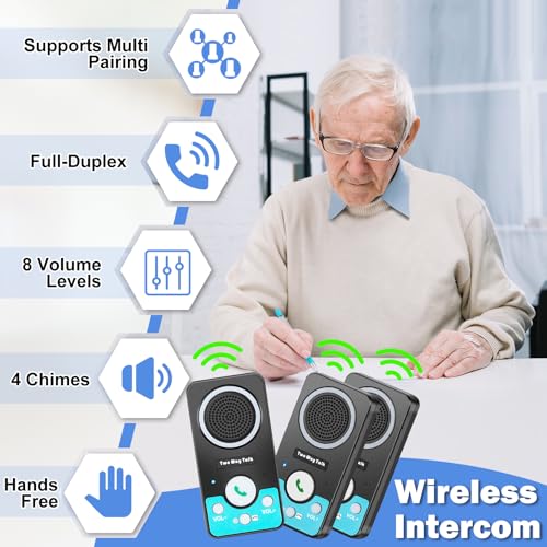 UHAXZ Wireless Intercom for Home, Full Duplex Two Way Intercom 1500ft Range by UHAXZ - Image 2