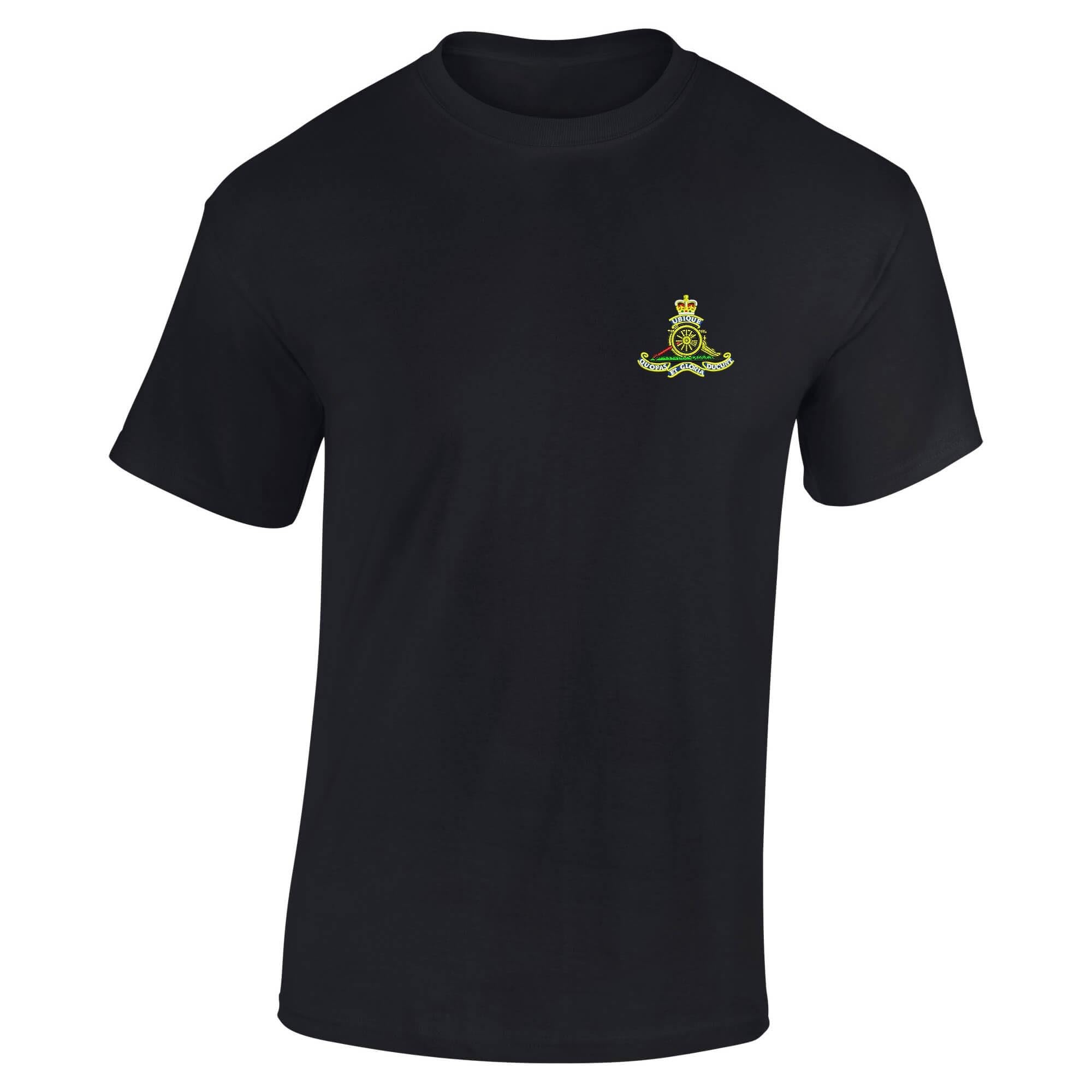 The Military Store Men's Black Royal Artillery Embroidered T-Shirt, 3X Large