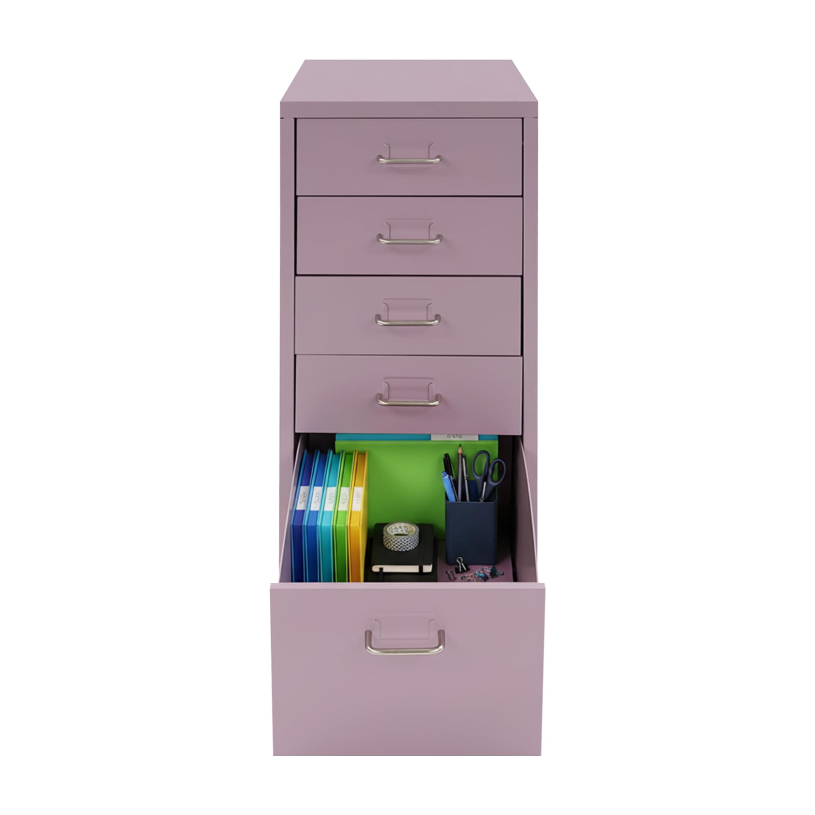 Armadietto mobile con 5 cassetti, in metallo, con cassetti grandi e 4 piccoli, per casa, ufficio e ufficio, organizer con cassetti, 41 x 28 x 69 cm