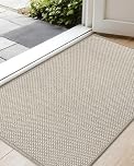 COLOR&GEOMETRY Small Thin Door Mats Indoor 43x75cm, Non Slip Front Door Mat Inside (Rolled-up NO Creases), Low Profile Inside Doormat, Easy to Clean Doormat, Floor Mat For Entryway, Patio, Khaki