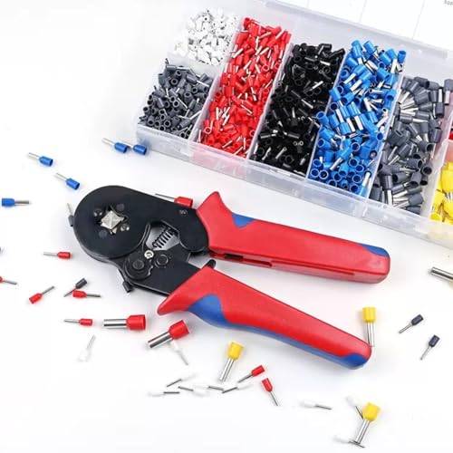 Crimpzange Set HSC8 6-4 für 8-12mm Aderendhülsen, 1900 Stück Kabelschuhe, Ratschen Crimpzange/Krimpzange, Aderendhülsenzange Profi Crimping Tool Crimpzange Set HSC8 6-4 für 8-12mm Aderendhülsen, 1900 Stück Kabelschuhe, Ratschen Crimpzange/Krimpzange, Aderendhülsenzange Profi Crimping Tool