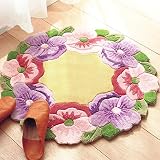 20X20 Inch Hook Rug Kit DIY Needlework Sets Unfinished Crocheting Yarn Mat Latch Hook Rug Kit Floor