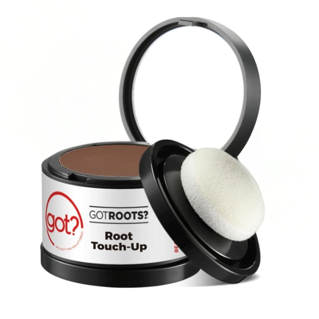 Got? Roots - Temporary Thinning & Gray Hair Cover Up with Pigment Infused Binding Powder for Auburn Hair - Root Touch Up, Brow Filler & Hairline