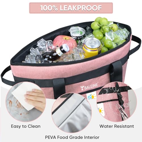image for BALEINE Large 36-Can Cooler Bags Insulated, PEVA Soft Cooler Tote Bag,
