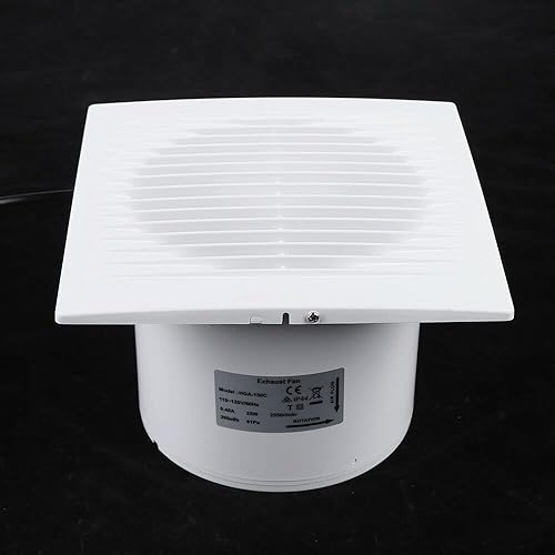 Miniatura 5 de DNYSYSJ Ventilador de ventilación de baño de 6 pulgadas montado en la pared, salida de aire, soplador de inodoro para cocina, baño, sala de estar