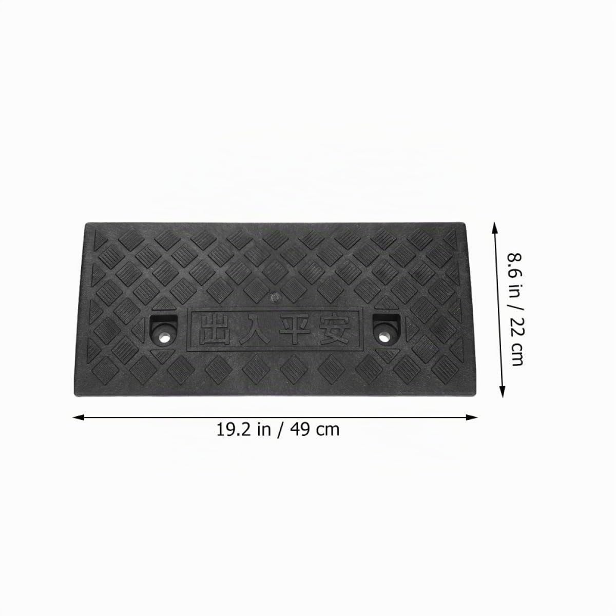 Toyvian Rampe D'accès en Caoutchouc Antidérapante pour Voiture, Rampe de Seuil 6 Cm de Hauteur, Robuste et Légère, Adaptée aux Entrées et Trottoirs, Usage Automobile et Moto