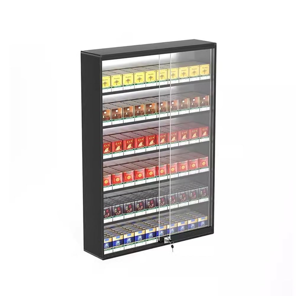 Poussoir de cigarettes automatique avec support d'affichage de cigarettes mural verrouillable