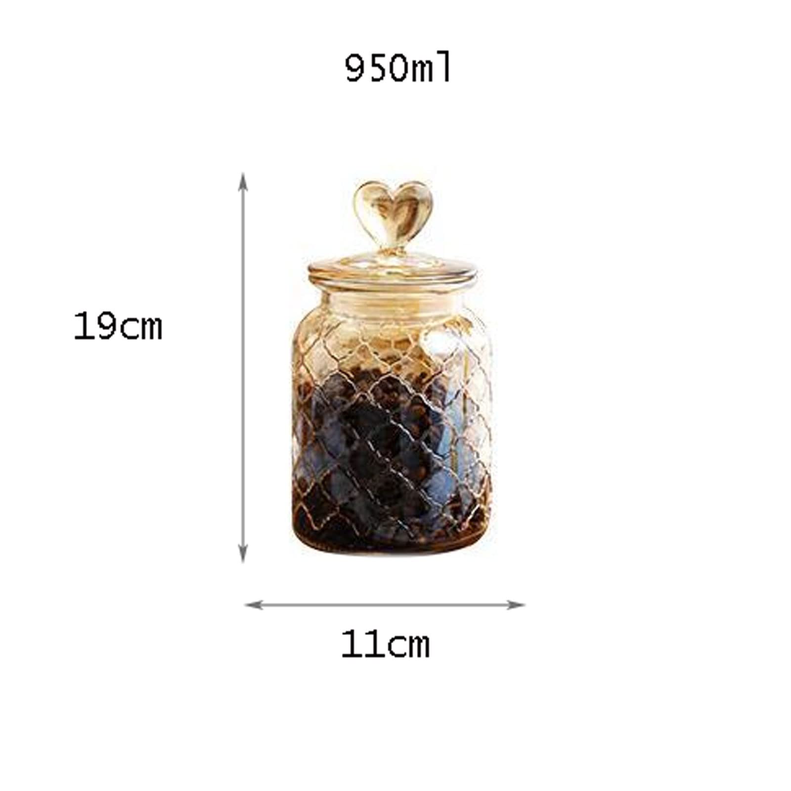 QINGGANGLING999 Kaffeedosen Glashaare Lagerflasche Großkapazität Transparente Deckel Kaffeebohne Getrocknete Obstlagerung Küchenwerkzeuge Kaffeedose Luftdicht