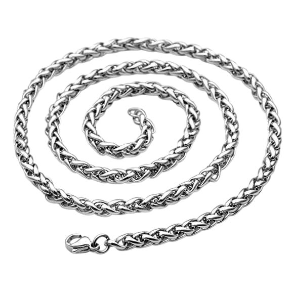 Men's Omega Link Chain for Man Stylish Silver Necklace for men Waterproof Hypoallergenic Stainless Steel Anti Tarnish Waterproof Rust Resistant, Jewellery for mens Gifts for Boys -58-image-48