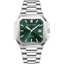 Specht & Sohne Square Cubic Watches for Men Japan Miyota 8215 Movement Watch 40MM Mens Mechanical Automatic Stainless Steel Sapphire Crystal 50M Waterproof