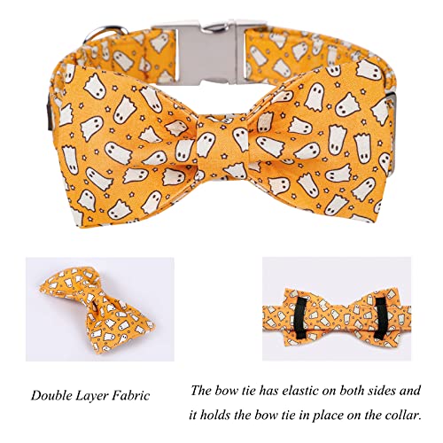 Lionet Paws Dog Collar with Bowtie, Halloween Bowtie for Dogs Adjustable Comfortable Dog Collar Girl Boy, M, Neck 34-55cm - Image 3