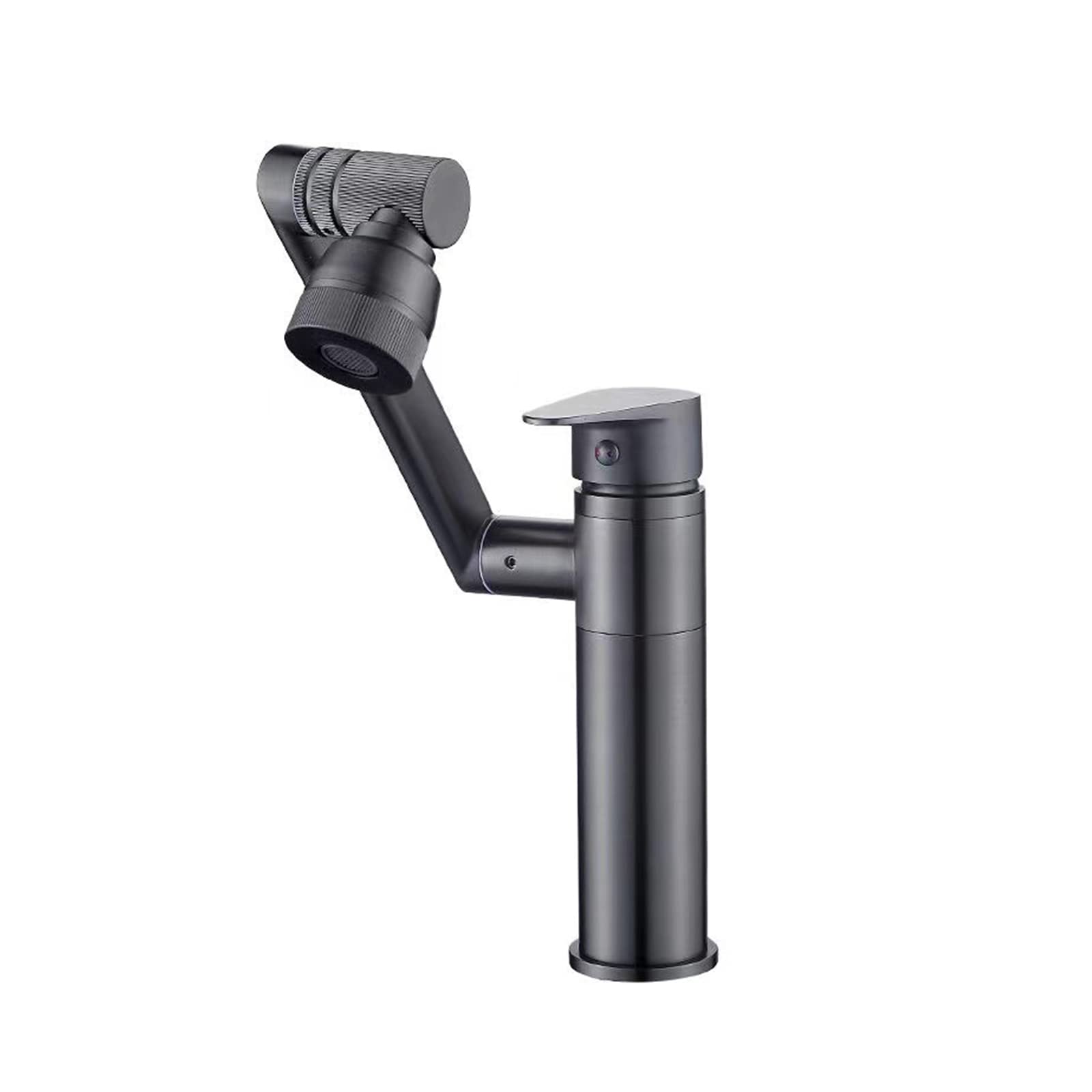 Grifo Lavabo, 360° Flexible Rotación Grifo Baño 2 Funciones Grifo Monomando Lavabo Latón Grifo Alto Lavabo con Aireador a Prueba de Salpicaduras, Agua Fria y Caliente Disponible