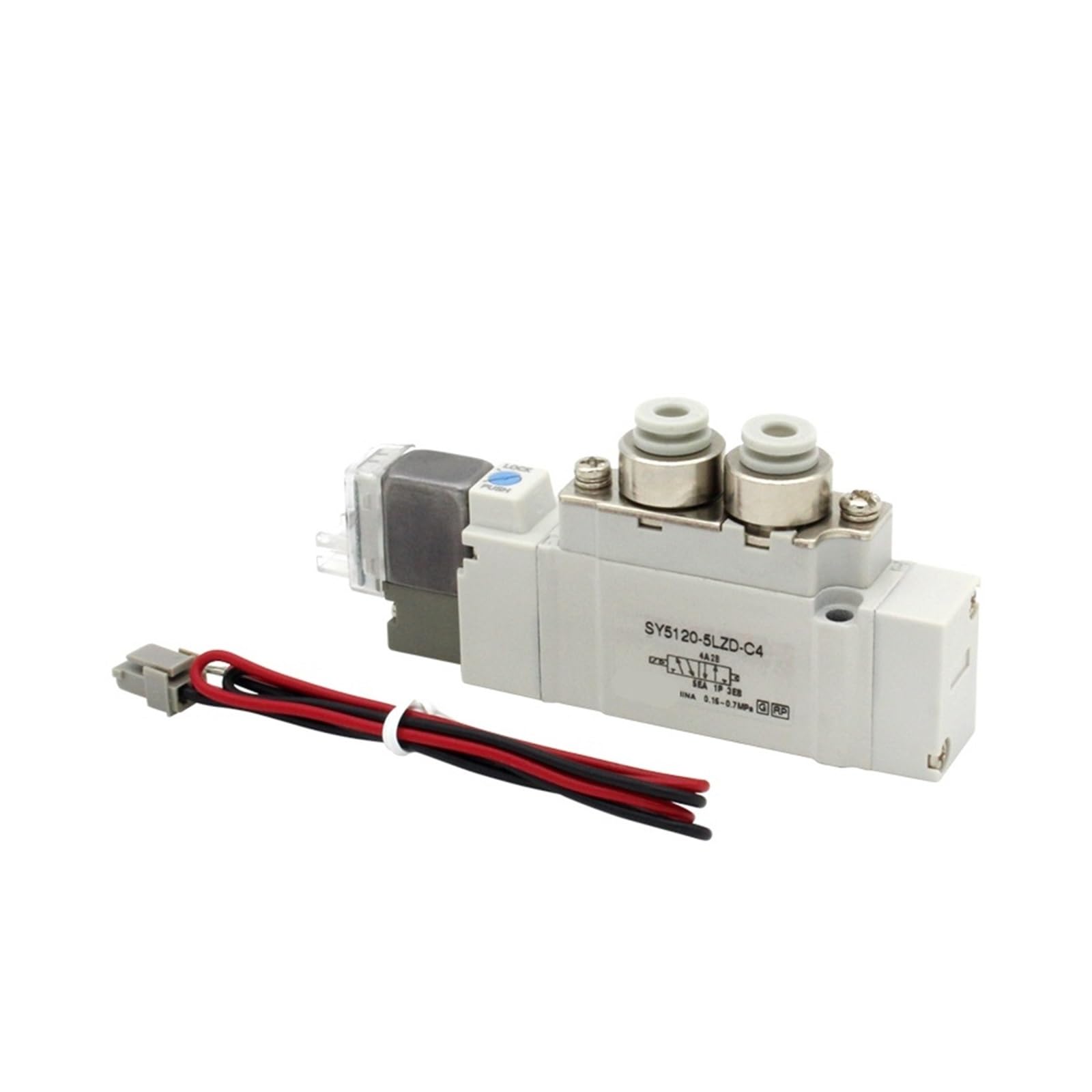 Électrovanne 5/2 SY7120-5LZD-02 mâle G1/4 commande électrique basse consommation