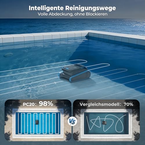 Image of (2026 New) Pool Vacuum for Inground & Above Ground Pools, Robotic Pool Cleaner with 5000 GPH Suction, 4L Filter Basket, Smart Navigation, Clean Floor /Wall /Warterline, App Preset, Smart Selfpark, Black