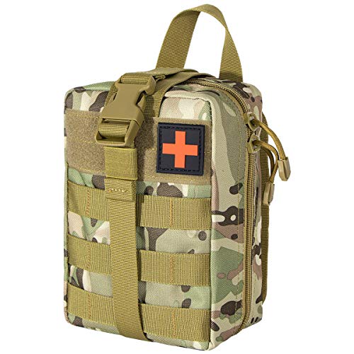 IronSeals Quick Rip-Away EMT Pouch Roomy Sturdy IFAK Pouch Medical First Aid Kit Utility Pouch 1000D Nylon Tactical Molle Pouch