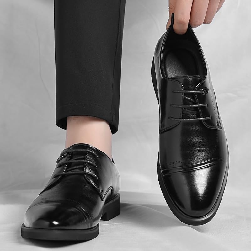 Men's British Style Big Size Lace-Up Dress Shoes Wedding Business Formal Oxfords Leather Casual Shoes for Groom3