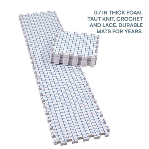 KnitIQ Blocking Mats for Knitting & Crochet Projects Extra Thick Blocking Boards for Crochet