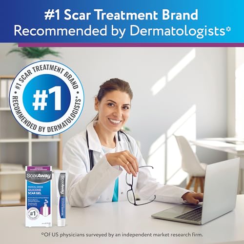scaraway silicone scar gel helps improve size color amp texture of hypertrophic amp keloid scars from injury burns amp surgery water resistant 10g 035 oz