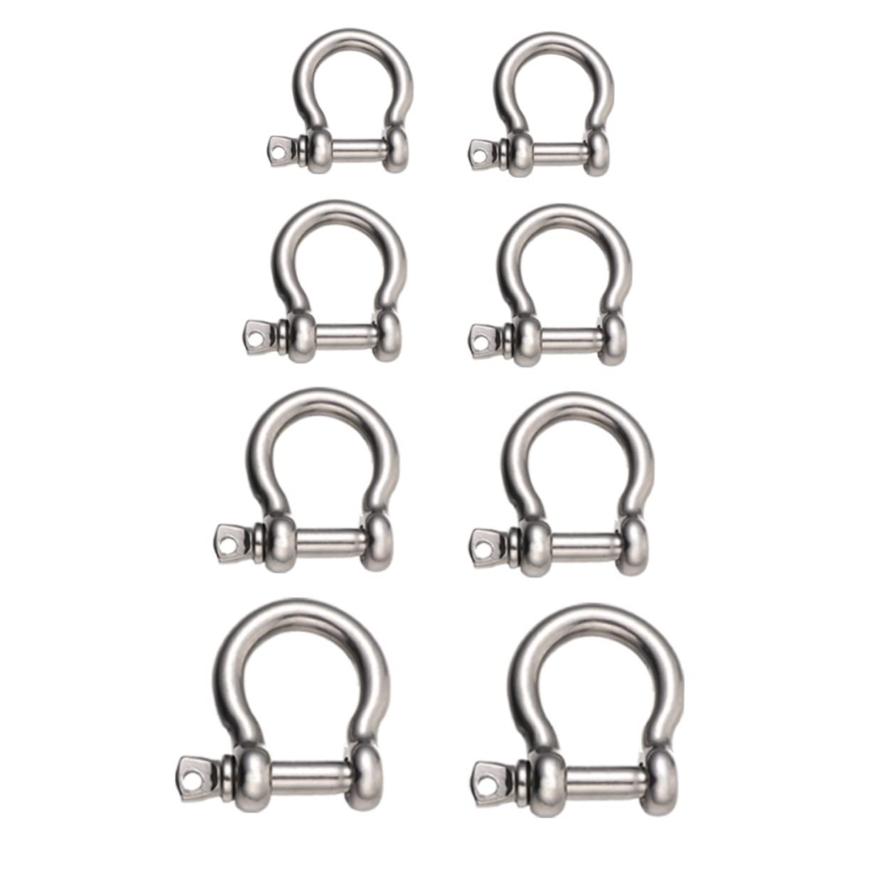 HAPINARY Sturdy Stainless Steel D-Shackle Horseshoe Shape Design Shackles Lifting d Shackles Metal Shackles for Boats