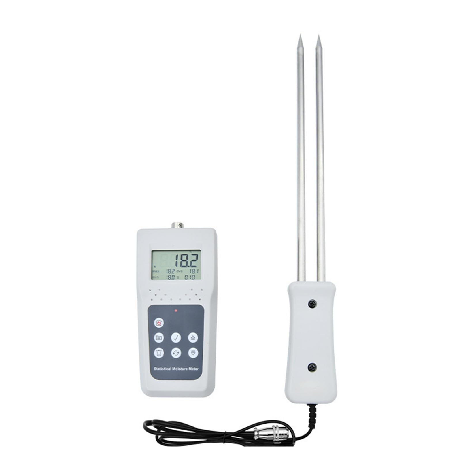 CVFRDD Moisture Meter Professional Forage Moisture Meter, Straw, Measuring Range 5-82%, Accuracy 0.5%
