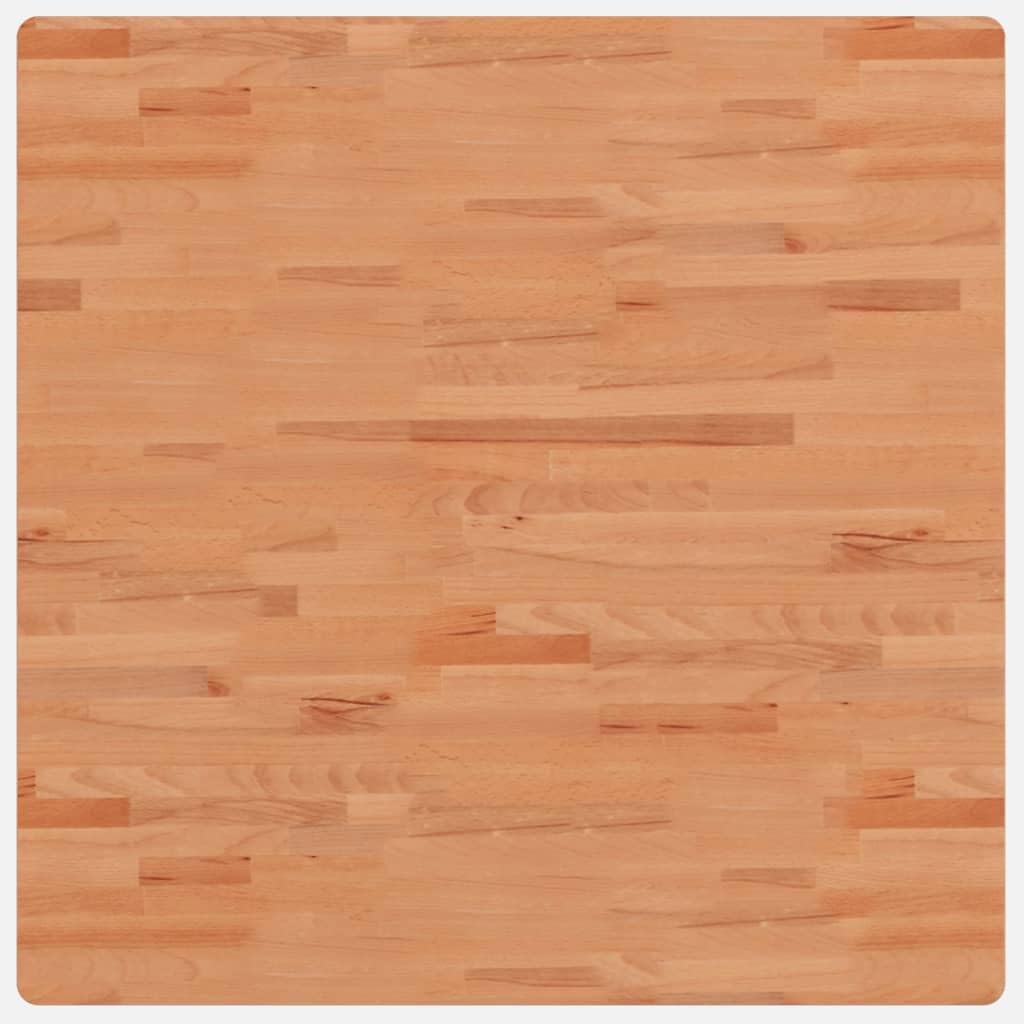 vidaXL Piano per Tavolo 90x90x4 cm Quadrato Legno Massello di Faggio