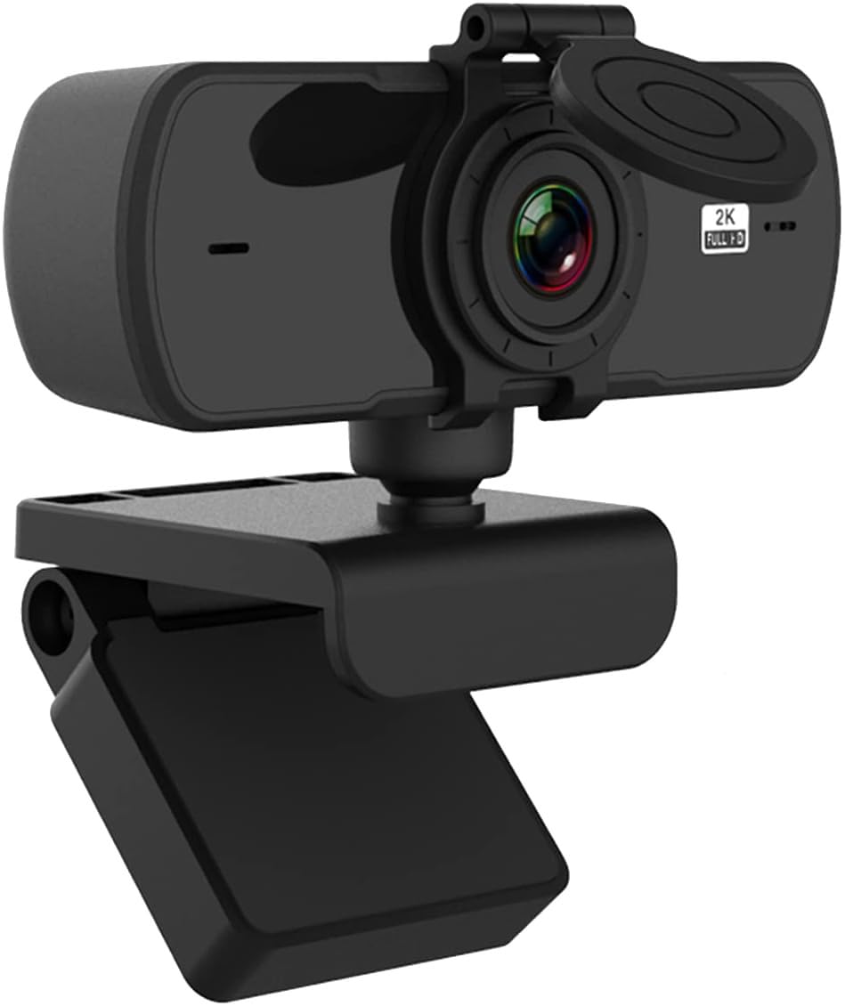 C.C. 2K HD Computer Webcam Camera with Microphone and Privacy Cover, SMONET USB Web Camera for Streaming, PC Computer Video Conference/Calling Webcam, Skype/YouTube/Facetime