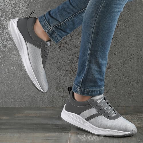 Image of Centrino Urban Sneakers for Man | Shoes for Men Stylish | Casual Lightweight Lace-Up Canvas Walking Shoes | Cushioned Insole | Breathable Comfortable Anti-Skid Sole | Trendy Mens Shoes for City Walks (6823)