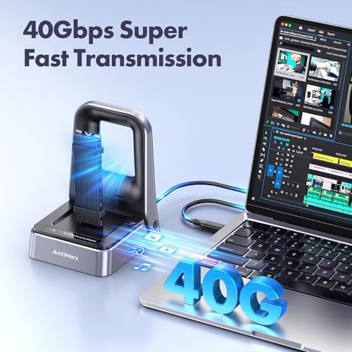 Dock M.2 NVMe y SATA sin herramientas a USB C 20Gbps miniatura 2
