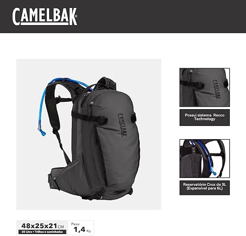 Miniatura 2 de CamelBak H.A.W.G. 20 Mochila de hidratación para bicicleta de montaña, depósito Crux 3L, asfalto