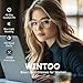 WINTOO Blue Light Glasses for Woman Men | 99% Blue Light Blocking Glasses for Computer Gaming TV Phone Screen Square Frame | Anti Eyestrain & UV Glare Protection - 2 Pair
