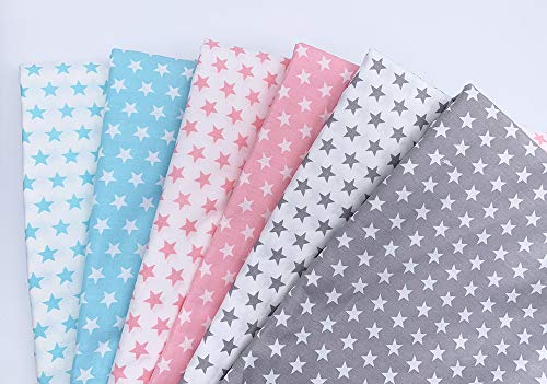 Image of 7Pcs 20 inch x 20 inch Cotton Fabric DIY Making Supplies Quilting Patchwork Fabric Fat Quarter Bundles DIY for Quilting Cotton Patchwork Cushions (Start, 20 inch x 20 inch)