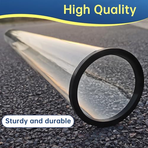 Patio Heater Glass Tube Replacement, 49.5" Tall 4" Diameter, Glass Tube Patio Heater with Ring, Fits 4-Sided Patio Heaters, Compatible with Hiland, Fire Sense, and more