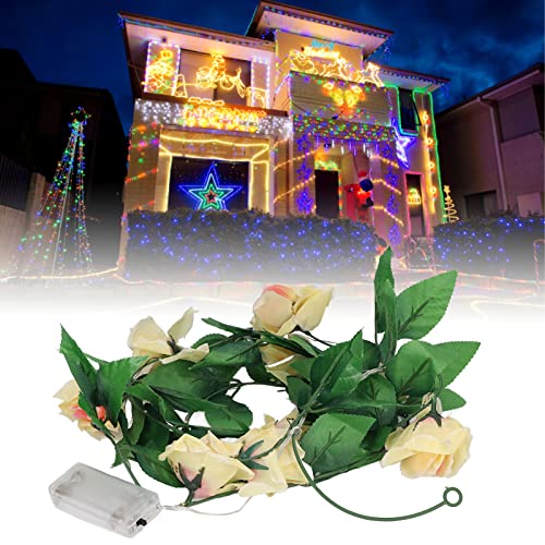 20 Luzes De Corda De Flores Led, 2 Peças, 7,8 Pés, Luzes De Corda Ao Ar Livre, Alimentadas Por Bater