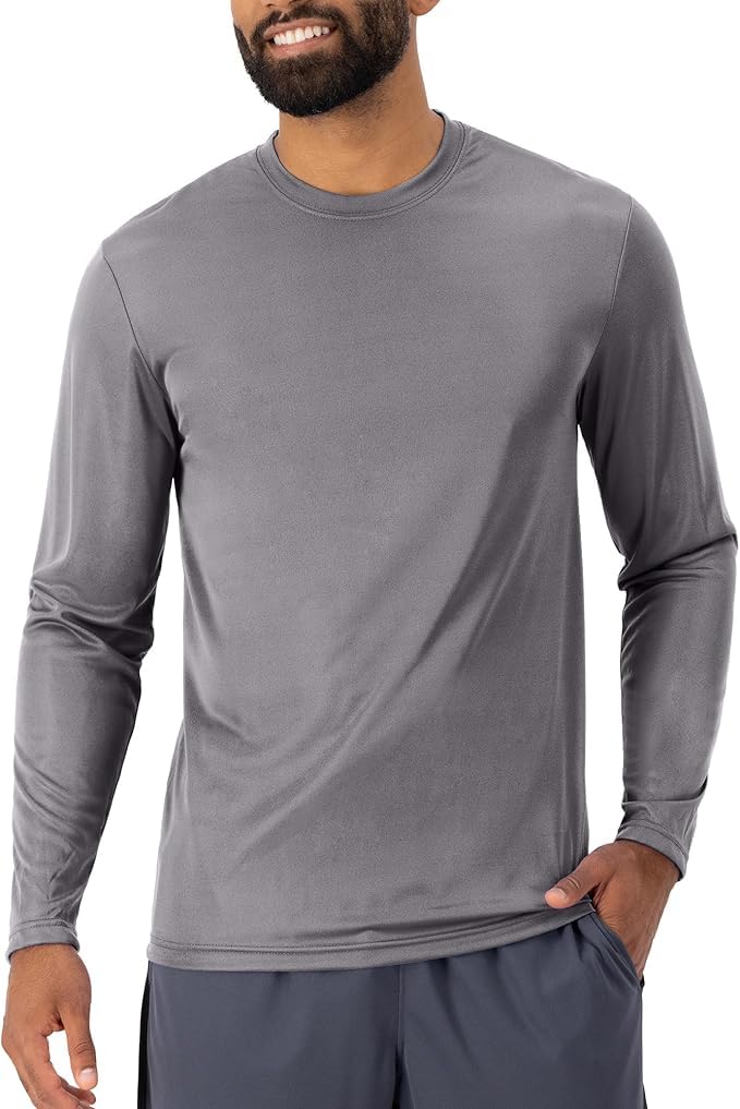 Camisas de manga larga para hombre, secado rápido, absorbe la humedad, protección solar UPF 50+, camisetas UV para pesca, entrenamiento, gimnasio