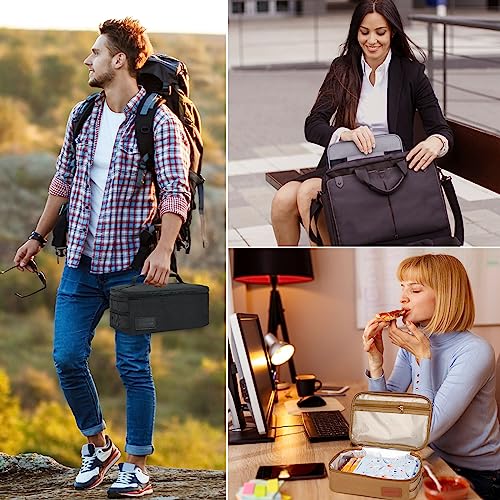 Joyhill Tactical Lunch Box For Men, Small Lunch Bag Reusable Insulated Lunch Bag Mini Lunch Box With Handle For Office Work Picnic Beach, Black #TOP5