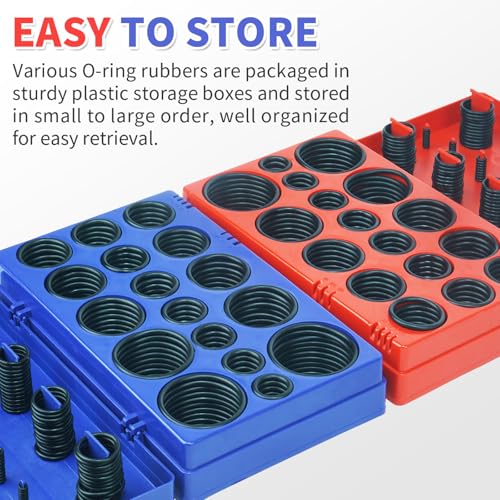 ZDBB 826 Pcs Universal Rubber O Ring Assortment Kit in Inch Standard SAE O-Rings and Metric Oring Set for Automotive Plumbing Faucet Repair, Air or Gas Connections,Resist Oil and Heat