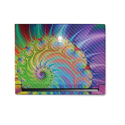 Image of MightySkins Carbon Fiber Skin Compatible With Alienware M18 R1 (2023) Full Wrap Kit - Color Fractal | Protective, Durable Textured Carbon Fiber Finish | Easy To Apply & Change Styles | Made in the USA