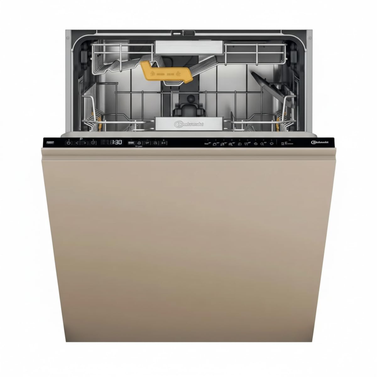 Bauknecht - BKO IBM Vollintegrierter Geschirrspüler - 15 Maßgedecke - PowerClean Pro, NaturalDry, MaxiSpace Innenraum - Edelstahl-Innenraum - Energieeffizienzklasse B - 82 x 59,8 x 55,5 cm (HxBxT)