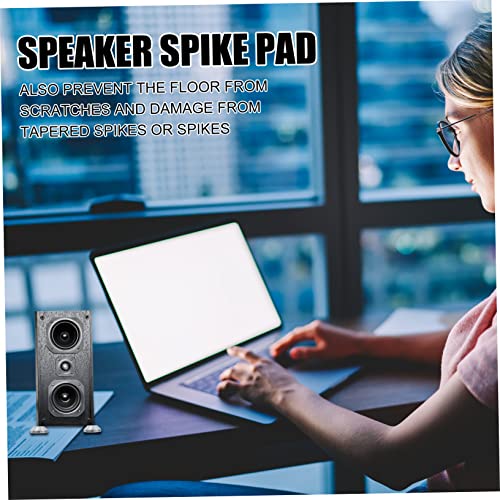Isolation sonore de sol avec ce lot de 8 supports audio antidérapants chromés