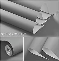 Vista 169 de Dimoon 236''x17.7'' White Thicken Peel and Stick Wallpaper Contact Paper Modern Self Adhesive Wall Paper Removable Renter Friendly Textured Solid