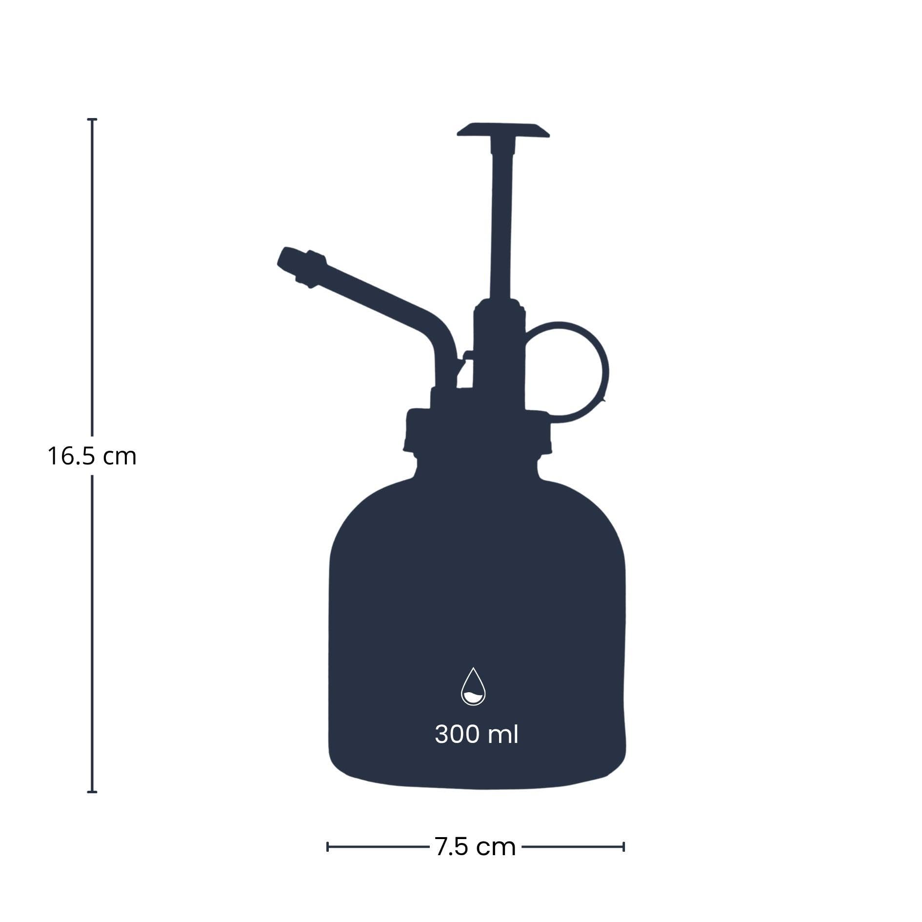 Pulverizador de Vidrio para Plantas, Vaporizador de Interior, Negro, 300 ml