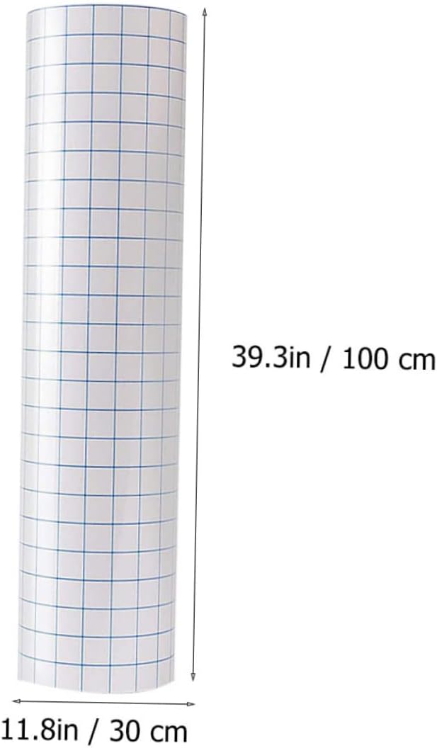 Tofficu 3pcs Self-Adhesive PVC Transfer Tape Grid Alignment for Vinyl Projects Easy Transfer for Straight Application Design