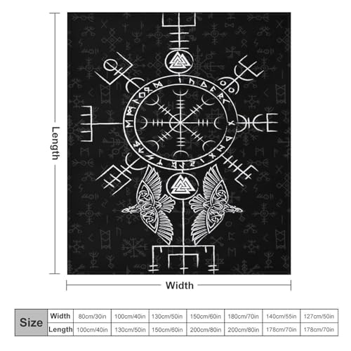Plaid jeté canapé flanelle Viking impression numérique 3D haute qualité