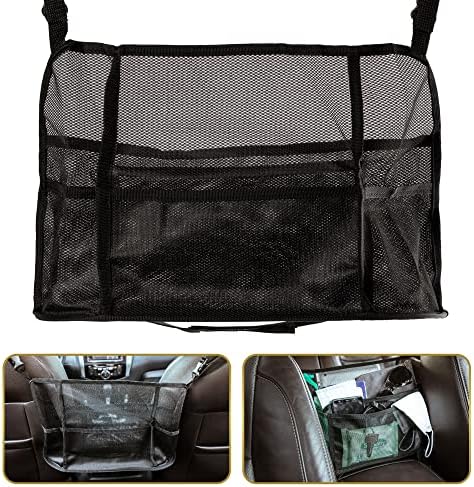 Car Organizer for Back & Front Seat Storage – Flexible Mesh Pocket Net Holder for Middle Console Between Seats – Backseat Toy Organizer for Kids & Baby – Seatback Pet Barrier with Many Storage Options Car Organizer for Back & Front Seat Storage – Flexible Mesh Pocket Net Holder for Middle Console Between Seats – Backseat Toy Organizer for Kids & Baby – Seatback Pet Barrier with Many Storage Options